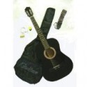 Black Acoustic Guitar with Extras Combo Kit Beginners